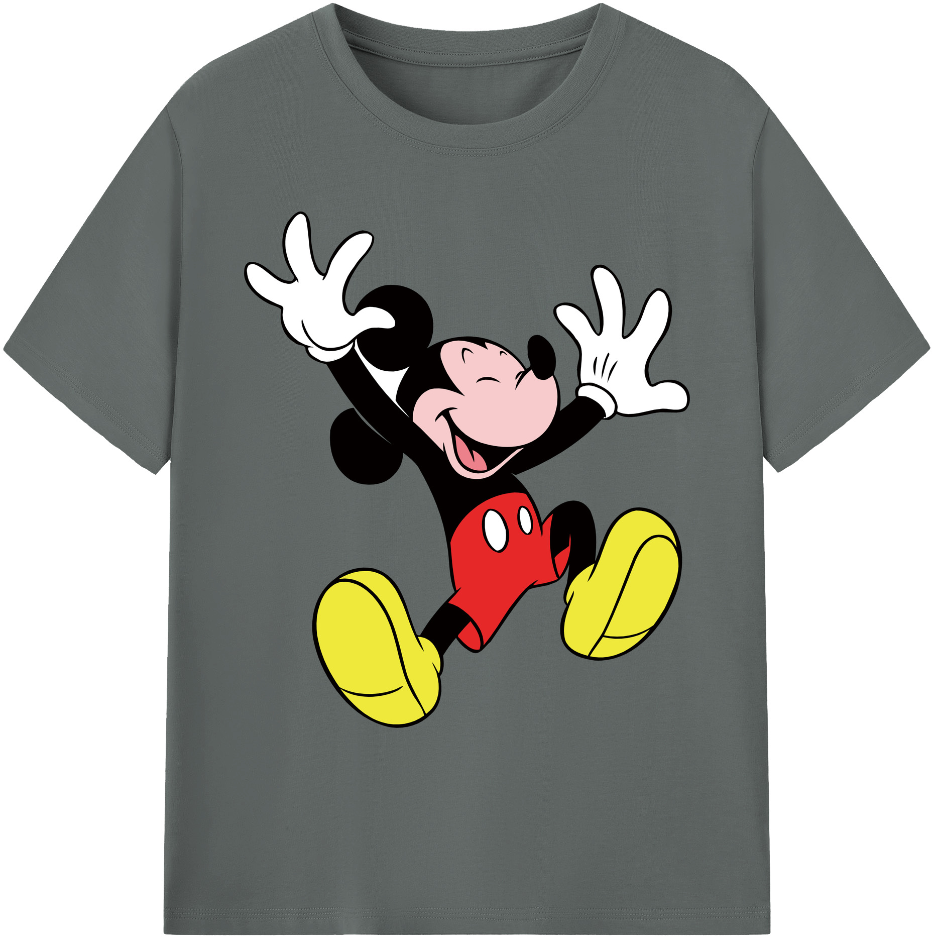 ミッキーマウス Mickey Mouse 綿100％ メンズ半袖Tシャツ｜肌触りやわらか＆通気性